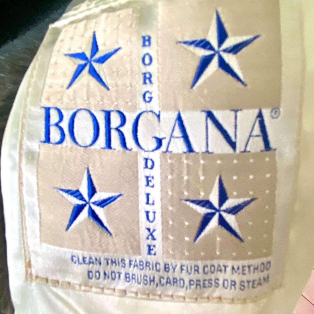 VINTAGE Borgana — Gorgeous Cream and Black Faux Fur Women's Coat— SPECTACULAR ! - Picture 6 of 14